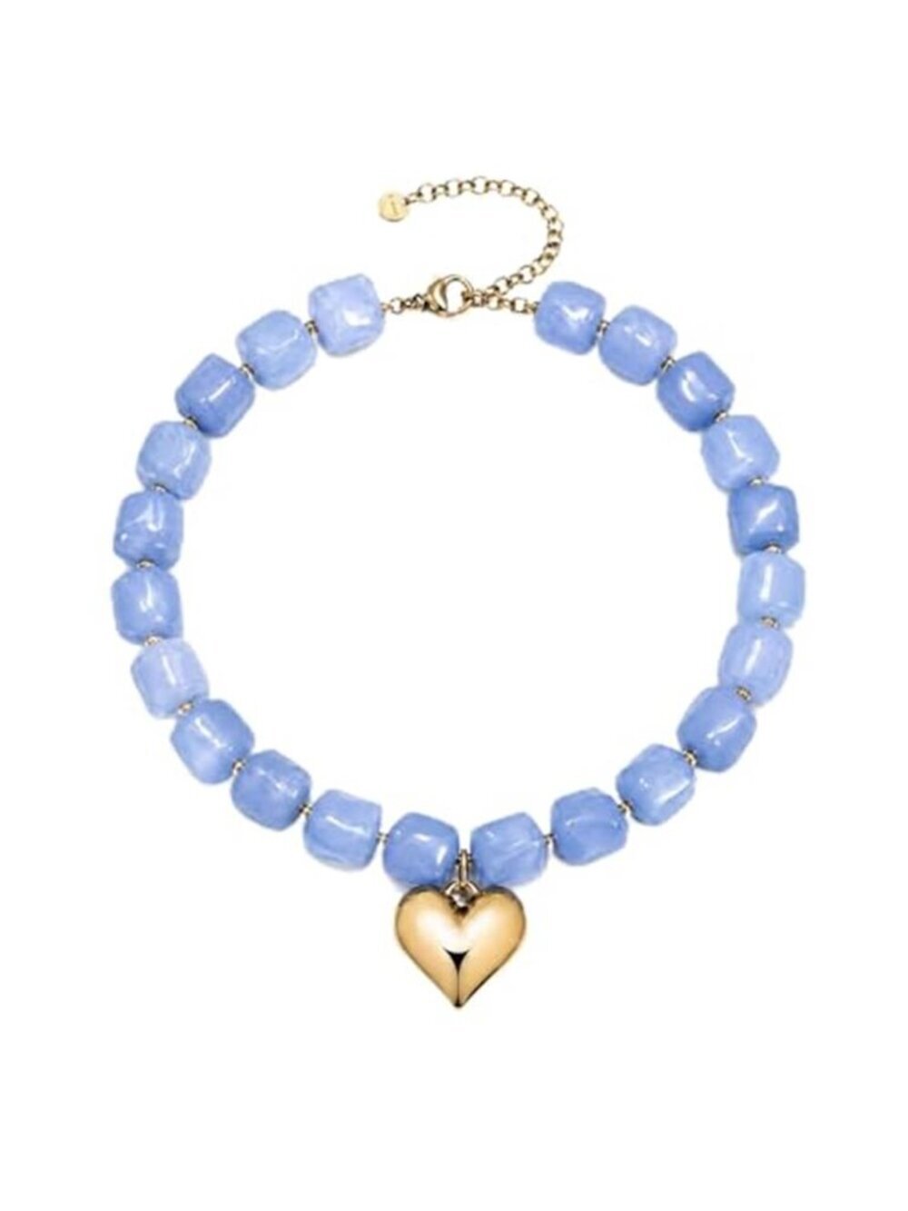 Chunky Beaded Heart Necklace